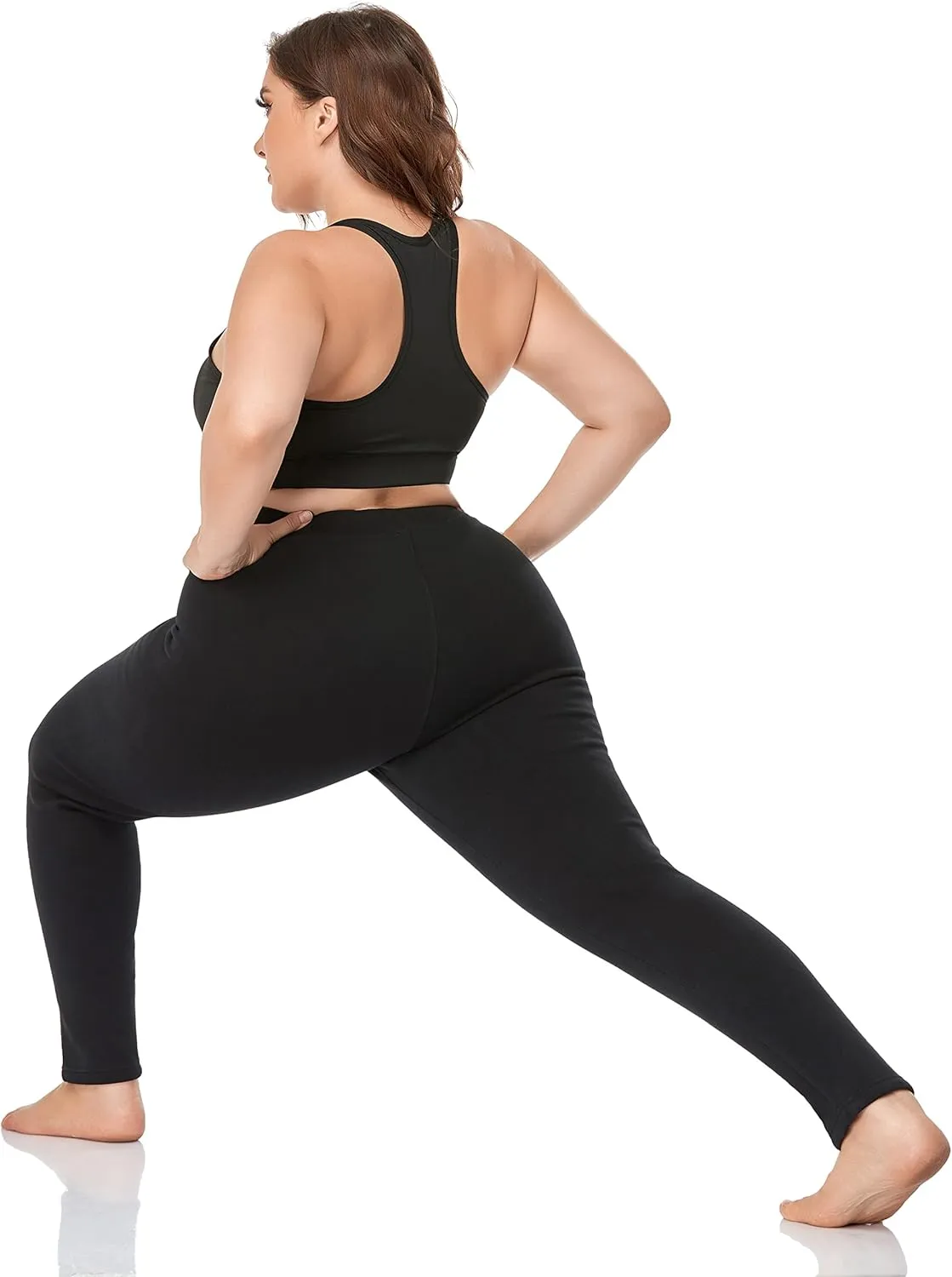 ZERDOCEAN Women's Plus Size Fleece Lined Leggings Winter Warm Thermal Yoga Workout Pants