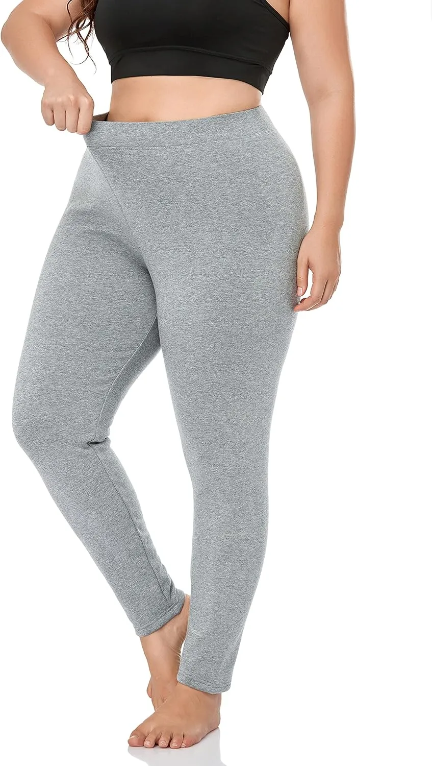 ZERDOCEAN Women's Plus Size Fleece Lined Leggings Winter Warm Thermal Yoga Workout Pants