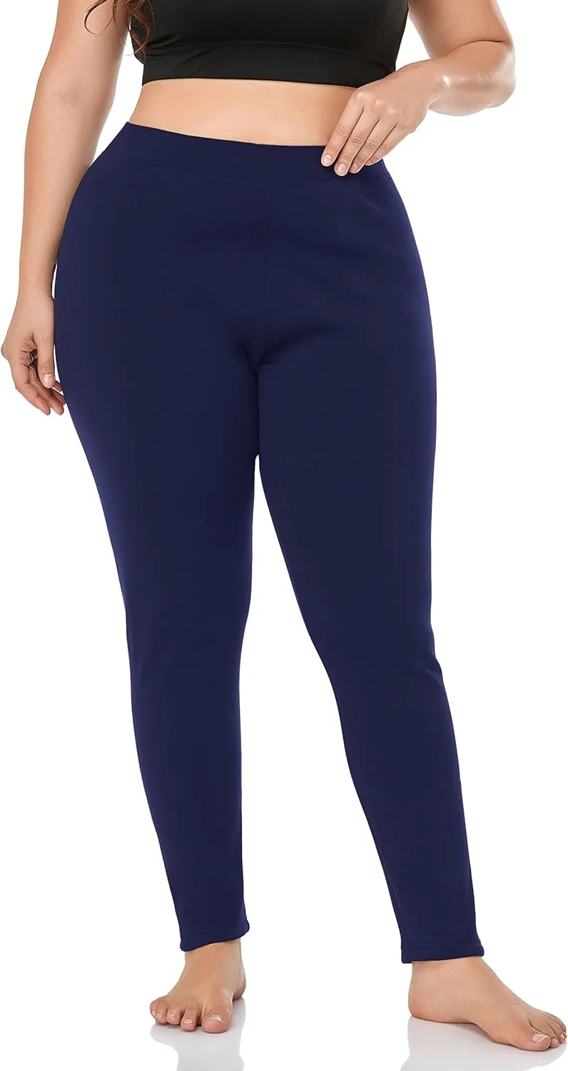 ZERDOCEAN Women's Plus Size Fleece Lined Leggings Winter Warm Thermal Yoga Workout Pants