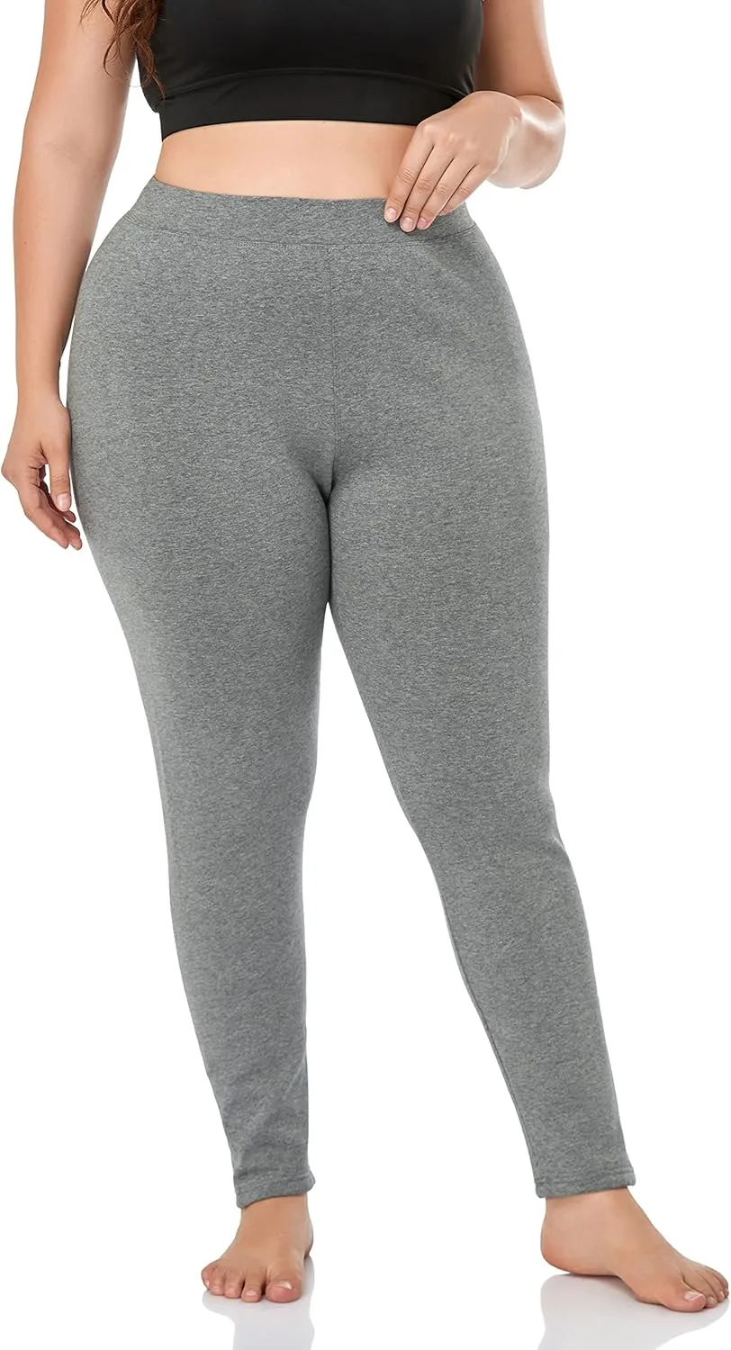 ZERDOCEAN Women's Plus Size Fleece Lined Leggings Winter Warm Thermal Yoga Workout Pants