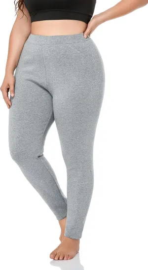 ZERDOCEAN Women's Plus Size Fleece Lined Leggings Winter Warm Thermal Yoga Workout Pants