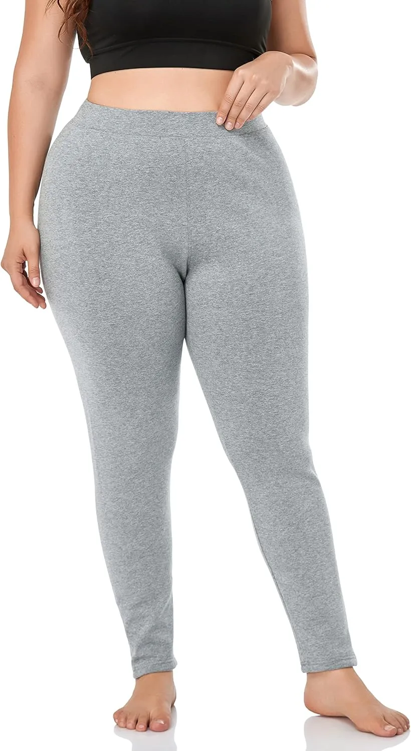 ZERDOCEAN Women's Plus Size Fleece Lined Leggings Winter Warm Thermal Yoga Workout Pants