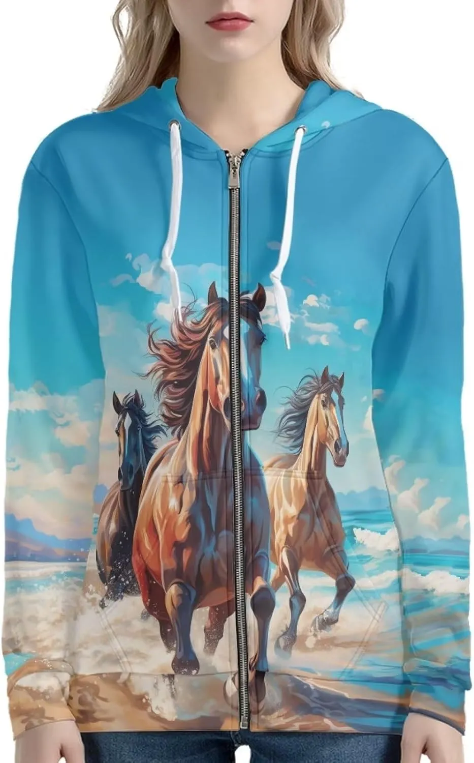 Zipper Hoodies for Women Oversized Athletic Fall Cardigan Plus Size