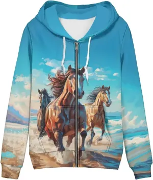 Zipper Hoodies for Women Oversized Athletic Fall Cardigan Plus Size